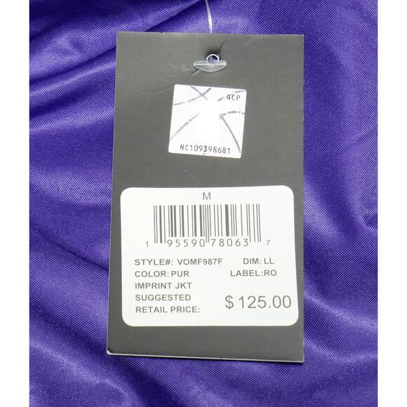 NEW LOS ANGELES LAKERS SATIN PURPLE NBA TEAM EMBROIDERED JACKET MSRP $125 - M - Picture 8 of 8